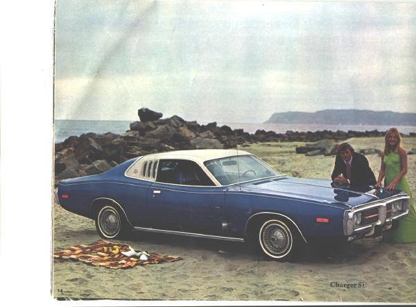 2 ORIGINAL Dodge Charger Sales Brochures 1972-73