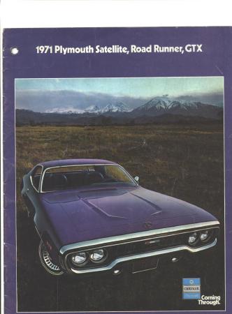 2 ORIGINAL Plymouth Sales Brochures Barracuda Road Runner 1971