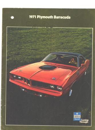 2 ORIGINAL Plymouth Sales Brochures Barracuda Road Runner 1971