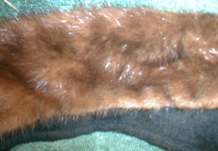 Real Mink Collar - Brown Fur - Vintage - Nice!