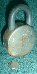 Old HURD Lock - E.R. Hurd Padlock Pad Lock Large Detroit MI