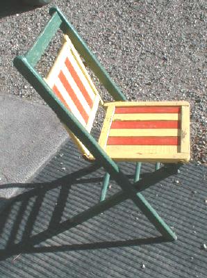 Wood Folding Chair Painted COLORFUL - Vintage