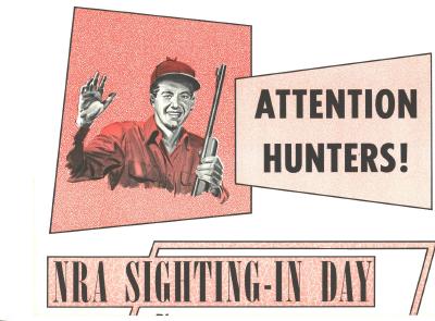 Old 1960 NRA American Rifleman Sighting-In Day Literature