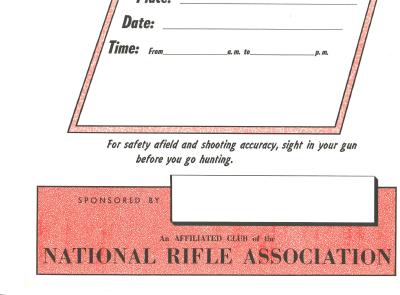 Old 1960 NRA American Rifleman Sighting-In Day Literature