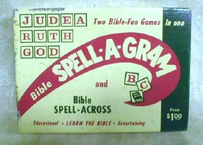 Old BIBLE Spell-A-Gram Educational Game Children Adults