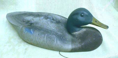 Old Duck Decoy TUFFY DUX Mallard Rubber