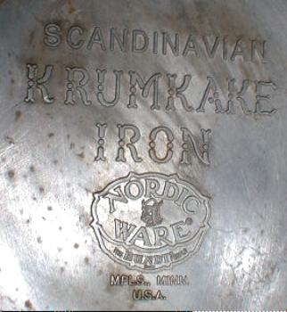 Old KRUMKAKE Iron Nordic Ware Scandinavian w/ Cone