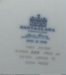 Old Christmas Collector Plate Cobalt Blue Navidad 1976