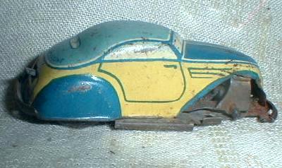 Old German Tin Litho Toy WIND UP Car - US Zone Germany