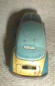 Old German Tin Litho Toy WIND UP Car - US Zone Germany