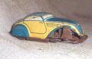 Old German Tin Litho Toy WIND UP Car - US Zone Germany