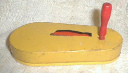 Old Noise Maker Black Man - Mime - Tin Litho Toy - WORKS!