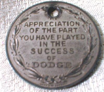 Old DODGE Silver Anniversary Token 1914 - 1939