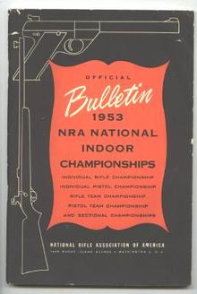 OLD Original NRA National Indoor 1953 Championships Booklet