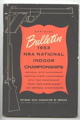 OLD Original NRA National Indoor 1953 Championships Booklet