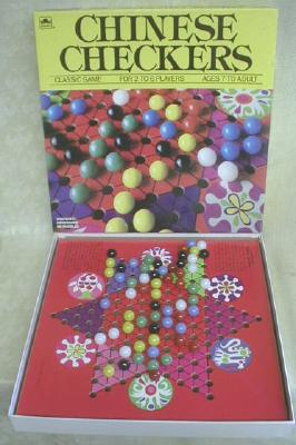 Old Chinese Checkers Classic Game Golden Complete