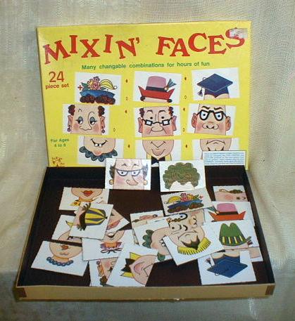 Old Mixin Faces Tee Pee Toys Game 24 piece Set Complete