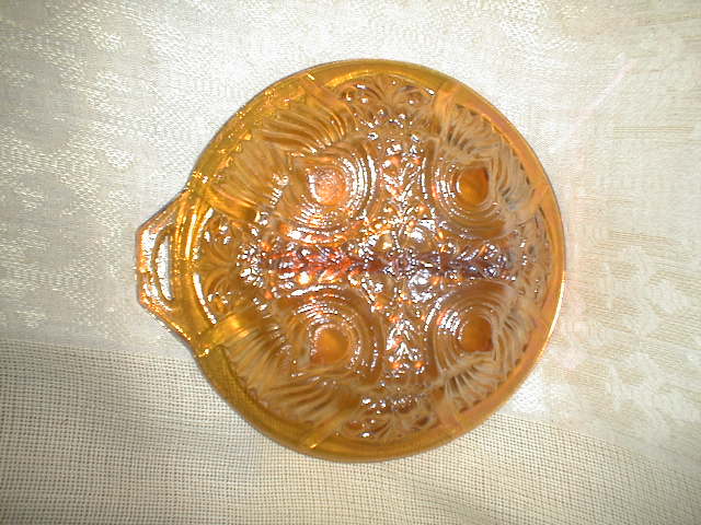 Old Carnival Glass Finish Divided Relish Dish 1960's
