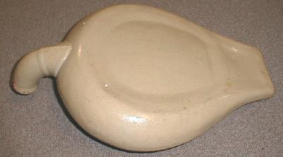 Old Salt Glaze Pottery Bedpan Urinal w/ Spout Bed Pan