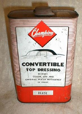 1950's NOS Can Champion CONVERTIBLE Top Dressing Black