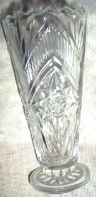 Old Czechoslavakian Crystal Vase Pedestal Base