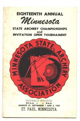 1957 Minnesota State Archery Assn. Championship Booklet