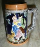 2 Old Beer Steins Mugs Cups JAPAN - COLORFUL!