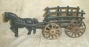 Old Cast Iron KENTON Hay Wagon w/ Horse ORIGINAL RARE!