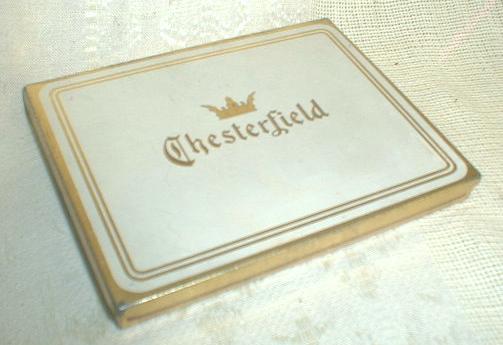 Old CHESTERFIELD Cigarette Pocket Tin Container Holder
