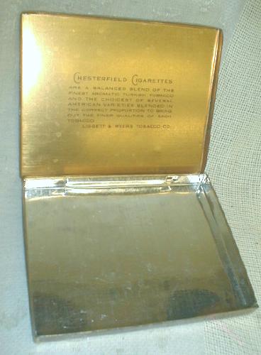 Old CHESTERFIELD Cigarette Pocket Tin Container Holder