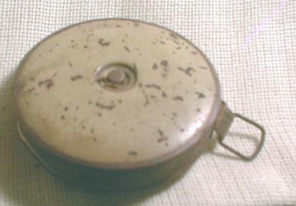 LUFKIN Cloth Tape Measure 50 ' Metal Case - Old Antique