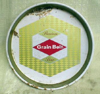 Old GRAIN BELT Beer Advertising Round Metal Tray