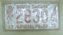 2 National Guard License Plates South Dakota NOS 1975 S. D. MIP
