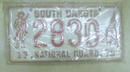 2 National Guard License Plates South Dakota NOS 1975 S. D. MIP