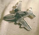 Old LUFTHANSA Airlines Airplane Tin Litho Friction Toy