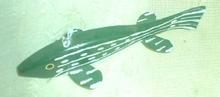 Wood Fish Lure Decoy Curved Tail Looks Primitive