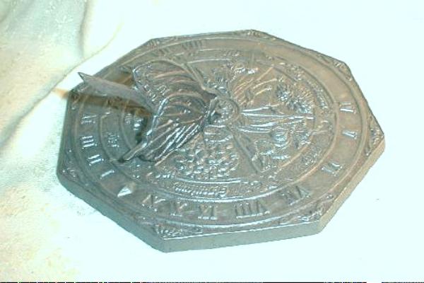 GARDEN SUNDIAL Flowers Iris Tulip Rose New Cast Metal