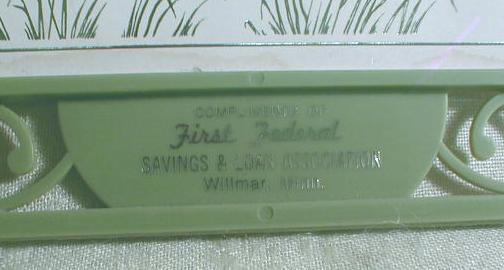 First Federal S & L Bank Willmar Minnesota Old Advertising Trivit
