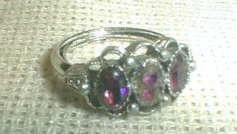 AVON Amethyst Ring Vintage Costume Jewelry Size 6