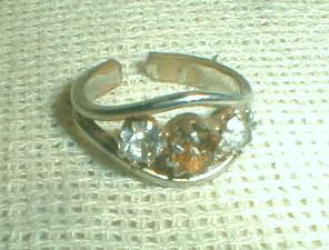 Topaz Color Ring Adjustable Vintage Costume Jewelry