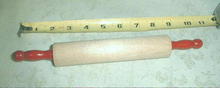 Toy Rolling Pin Small Child 's Red Handled Wooden Wood