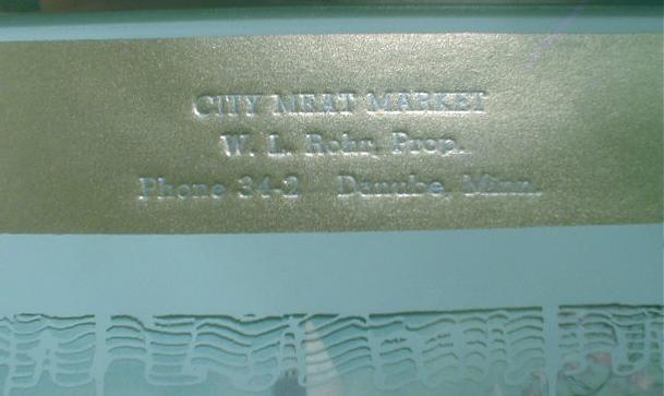 Danube MN City Meat Market Washington Memorial Advertising Picture