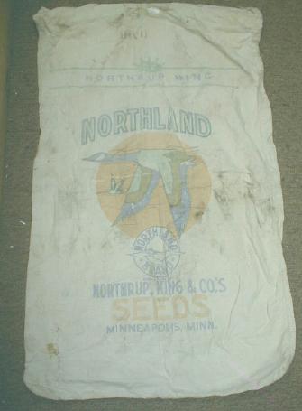 Old NORTHLAND Feed Sack Goose NORTHRUP King Mpls MN