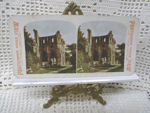 Stereo View Card - DRYBURGH ABBEY, SCOTLAND