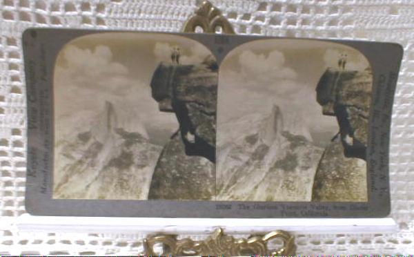 Stereo View Card - Glacier Point, Yosemite Valley, California