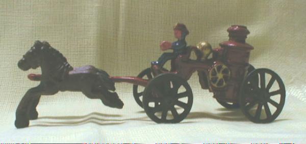 CAST IRON Toy Fire Engine - NICE!