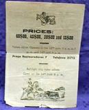 OLD PROGRAM Portuguese Style BULLFIGHT - June 1948