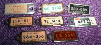 8 OLD! Minnesota DAV License Tags