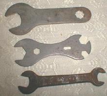 3 OLD Wrenches - 1 Ford Script Wrench