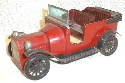 Old 1915 Model T Ford Tin Friction Toy WORKS